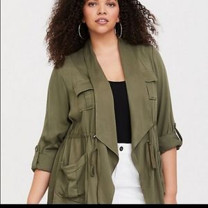 Torrid Olive Green Anorak Jacket size 4